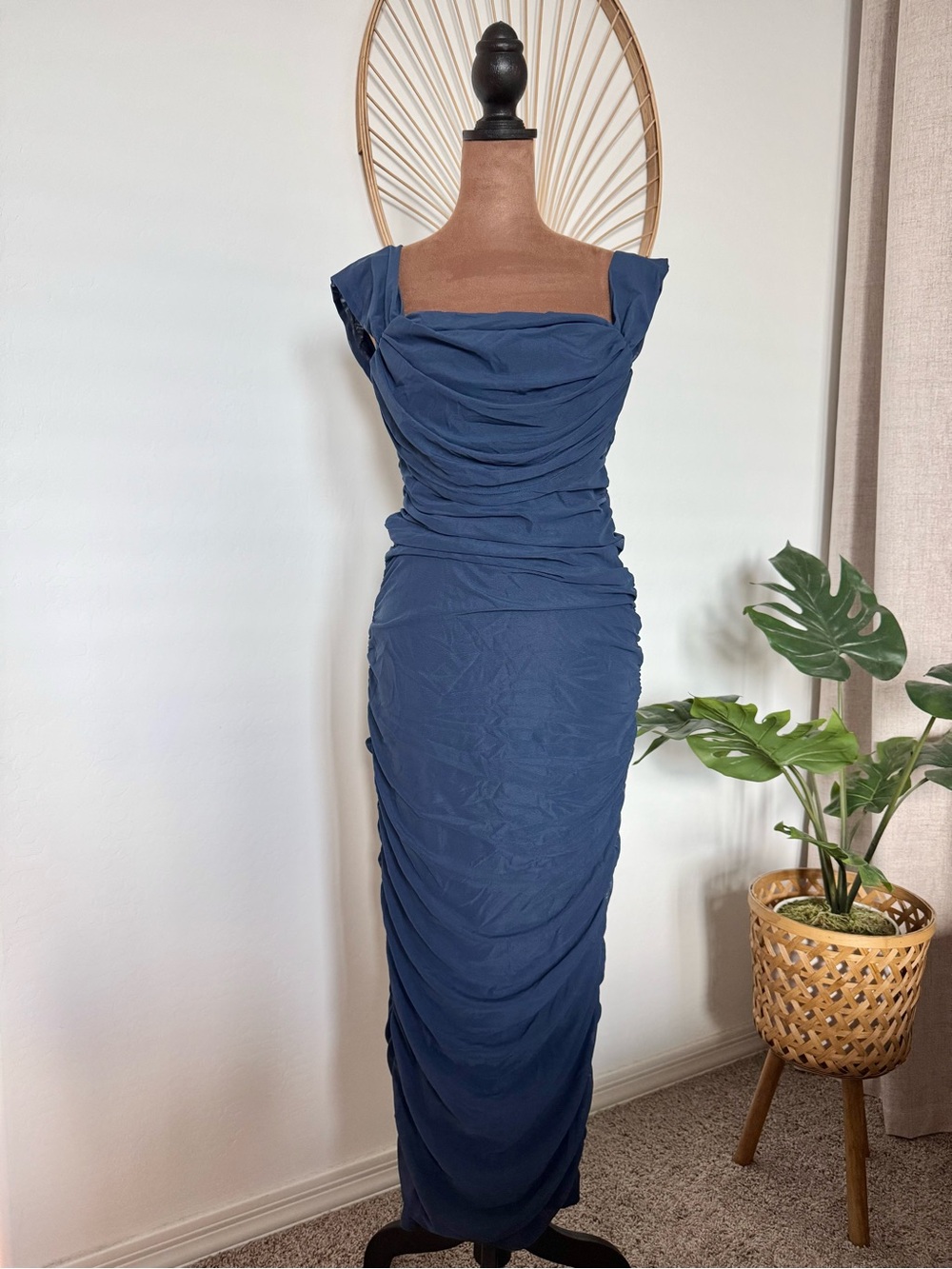 Women’s Wedding Guest Dress - Navy Blue Wedding Guest Dress